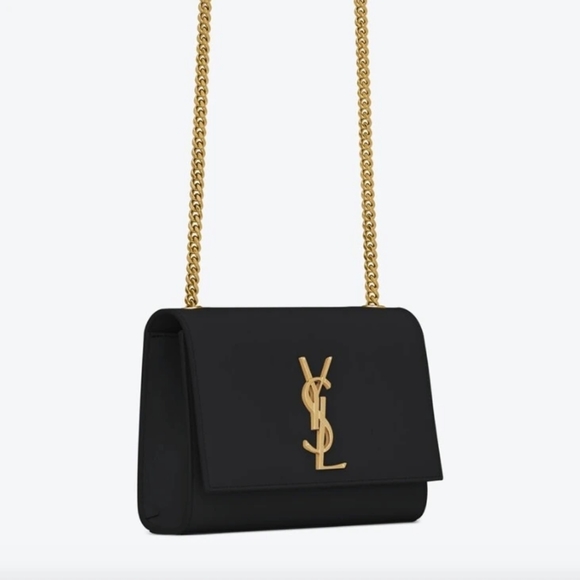 YSL Saint Laurent KATE SMALL CHAIN BAG IN GRAIN DE POUDRE LEATHER! MSRP$2,268 - Picture 10 of 16